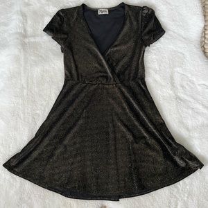 Show Me Your MuMu Gold Striped Party Dress